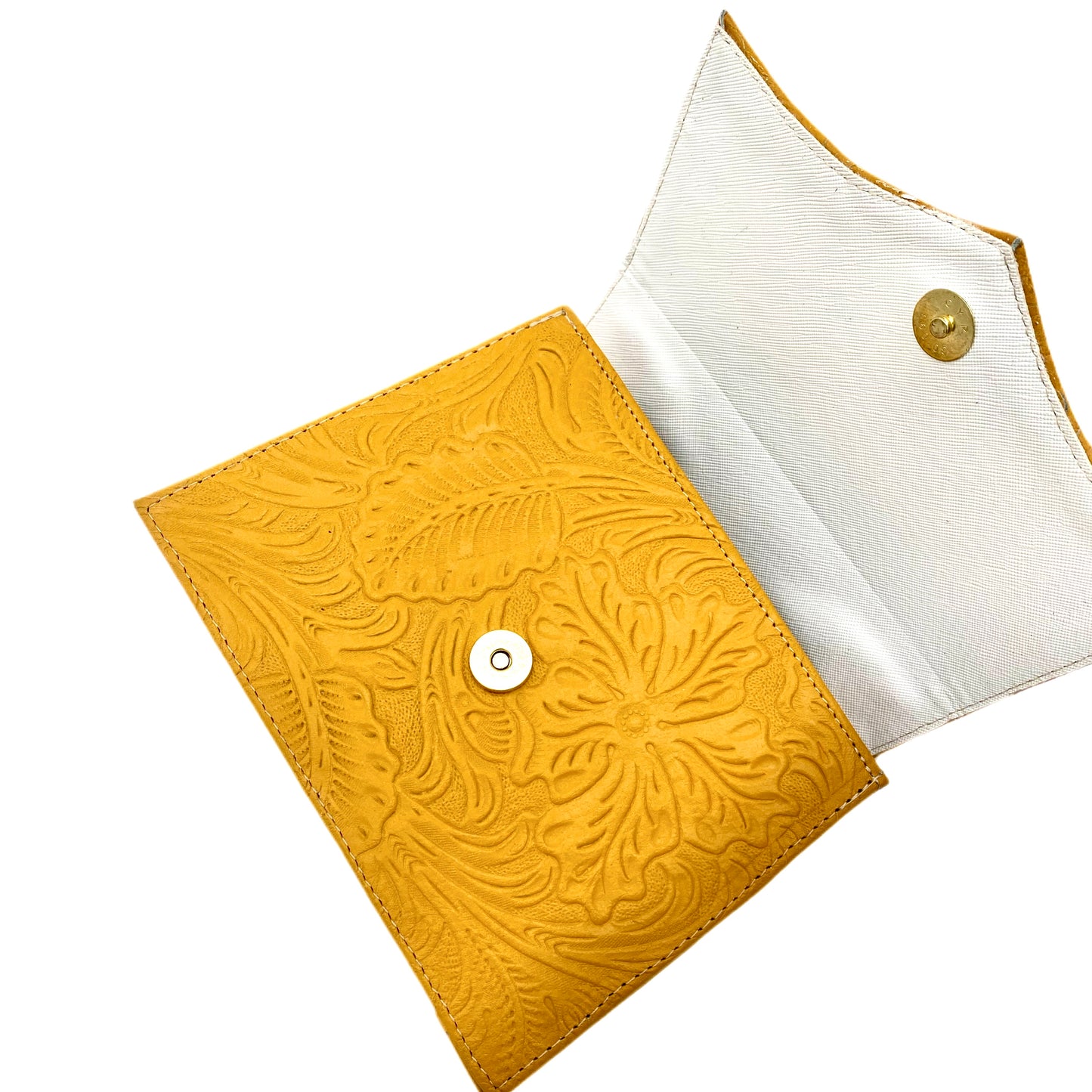Fleurs Dorées Yellowstone Floral Tooled Leather Purse