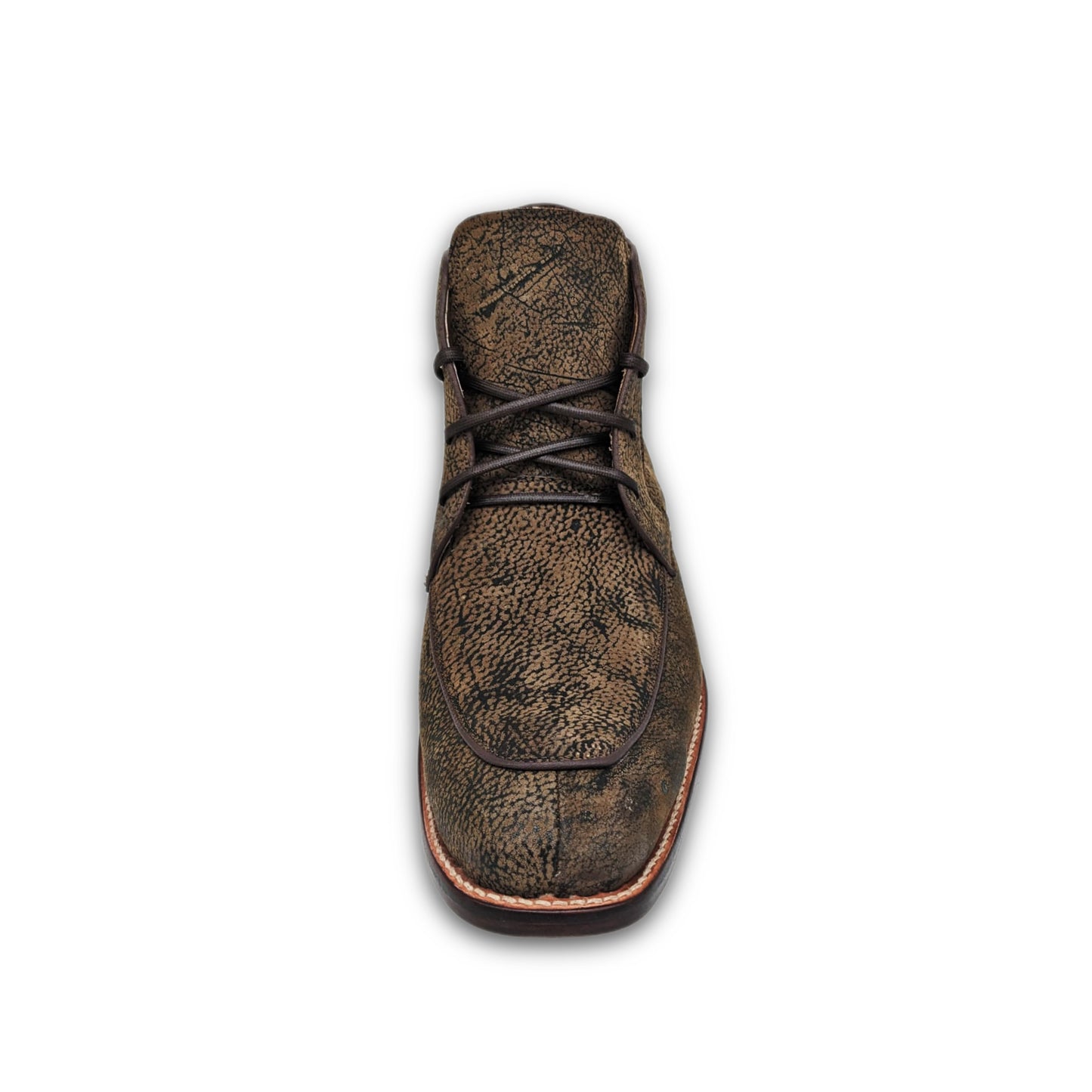 Trekker Giraffe Leather Hide Lace-Up Chukka Boots