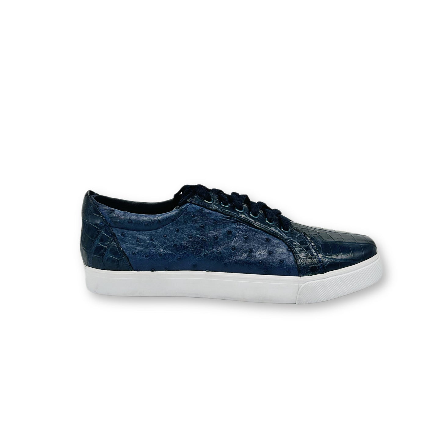 Midnight Fusion Alligator Ostrich Low Top Tennis Shoes