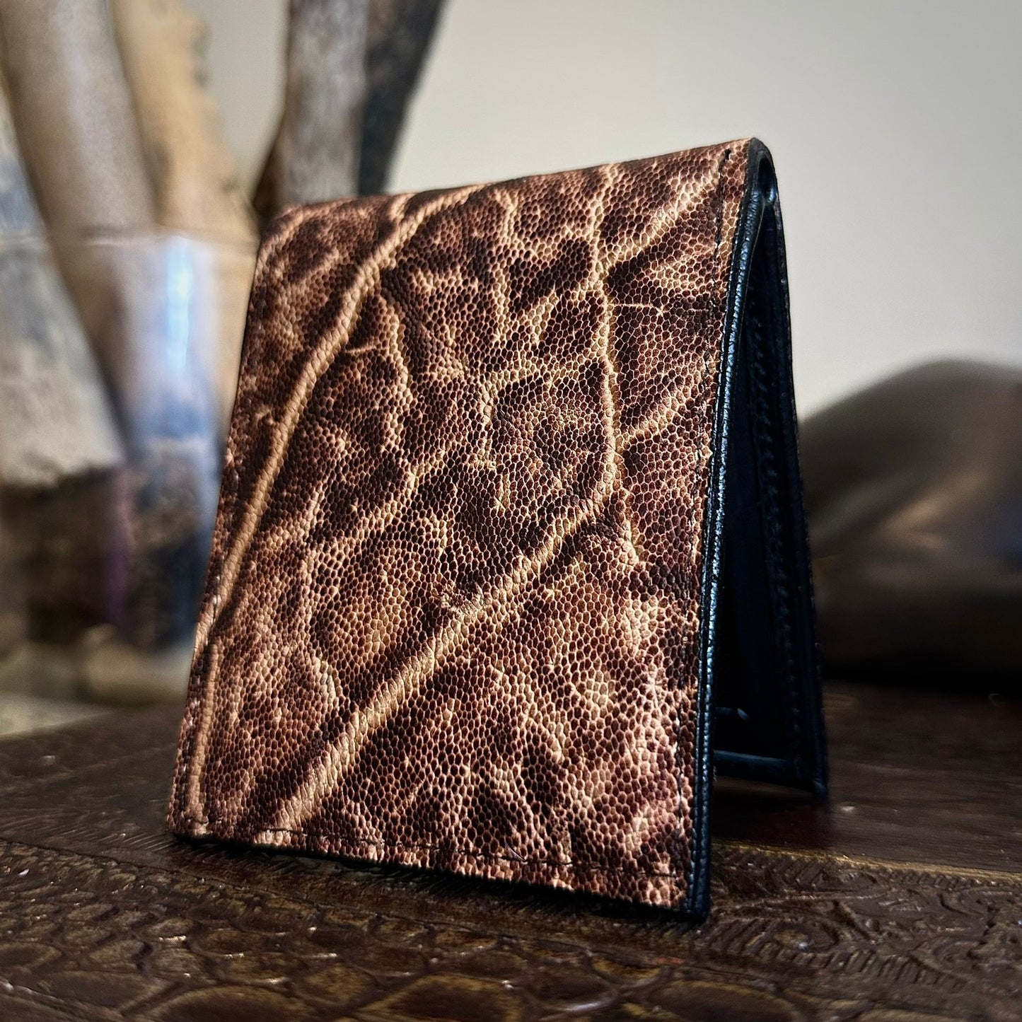 Vintage Brown Elephant Leather Wallet