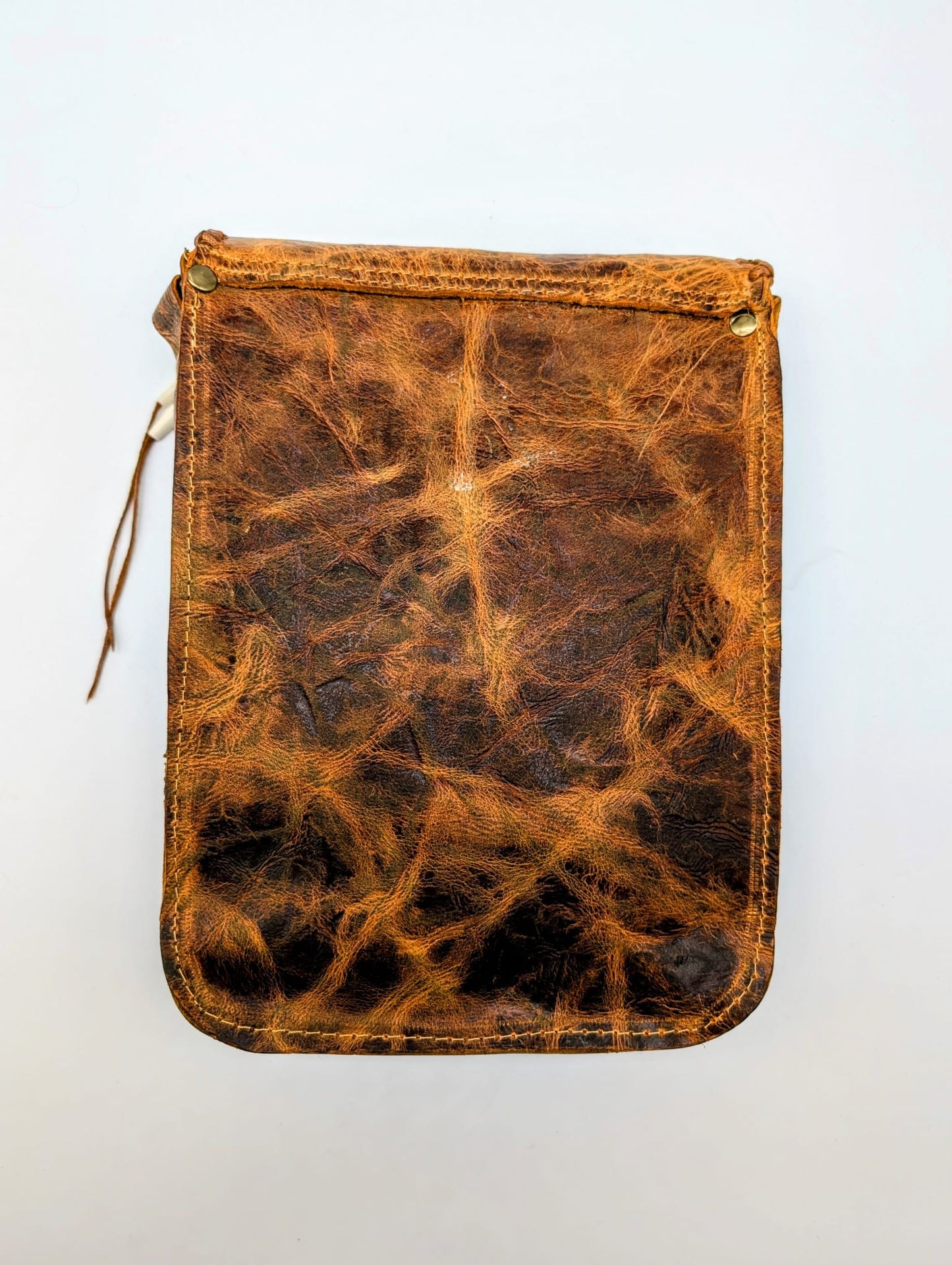 Bohemian Snakeskin Leather Hip Bag with Beaded Tassels