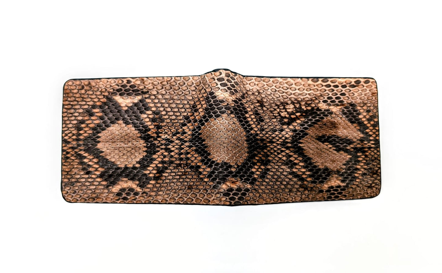 Caffe Mocha Snakeskin Leather Western Wallet, Bifold Wallet, 6 card slot, Handmade Western Wallet, Cowboy Wallet