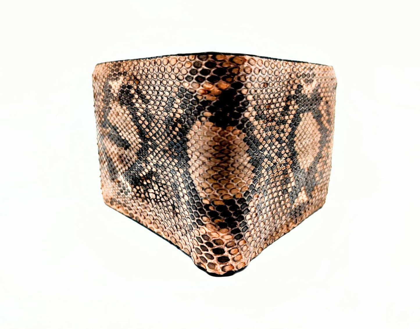 Caffe Mocha Snakeskin Leather Western Wallet, Bifold Wallet, 6 card slot, Handmade Western Wallet, Cowboy Wallet