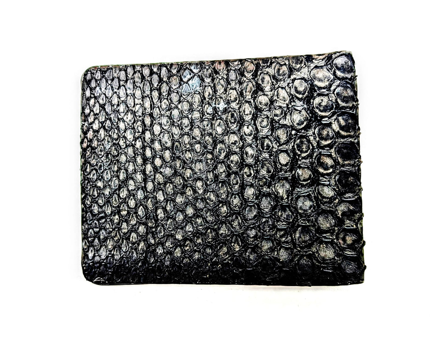 Black Suede Snakeskin Leather Western Wallet, Bifold Wallet, 6 card slot, Handmade Western Wallet, Cowboy Wallet