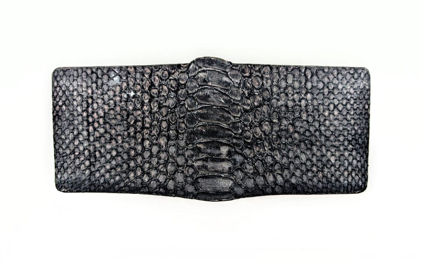 Black Suede Snakeskin Leather Western Wallet, Bifold Wallet, 6 card slot, Handmade Western Wallet, Cowboy Wallet