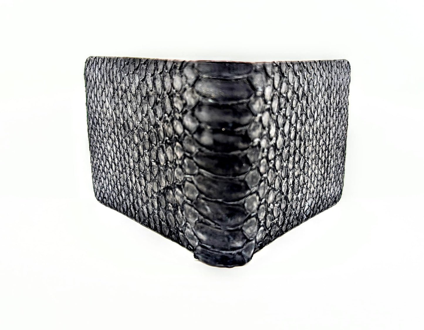 Black Suede Snakeskin Leather Western Wallet, Bifold Wallet, 6 card slot, Handmade Western Wallet, Cowboy Wallet