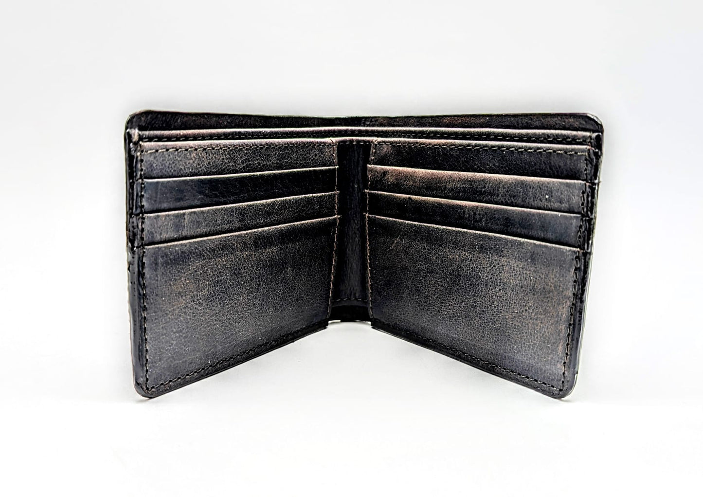 Black Suede Snakeskin Leather Western Wallet, Bifold Wallet, 6 card slot, Handmade Western Wallet, Cowboy Wallet