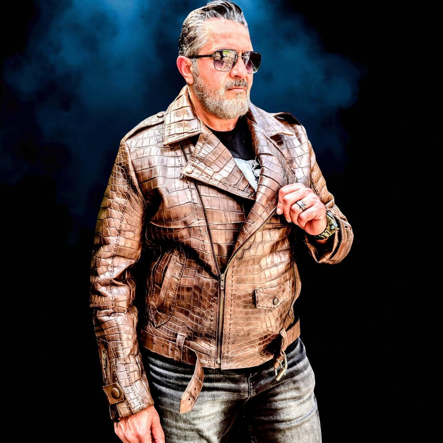 Sobek Collector’s Edition | Handmade Alligator Leather Biker Jacket