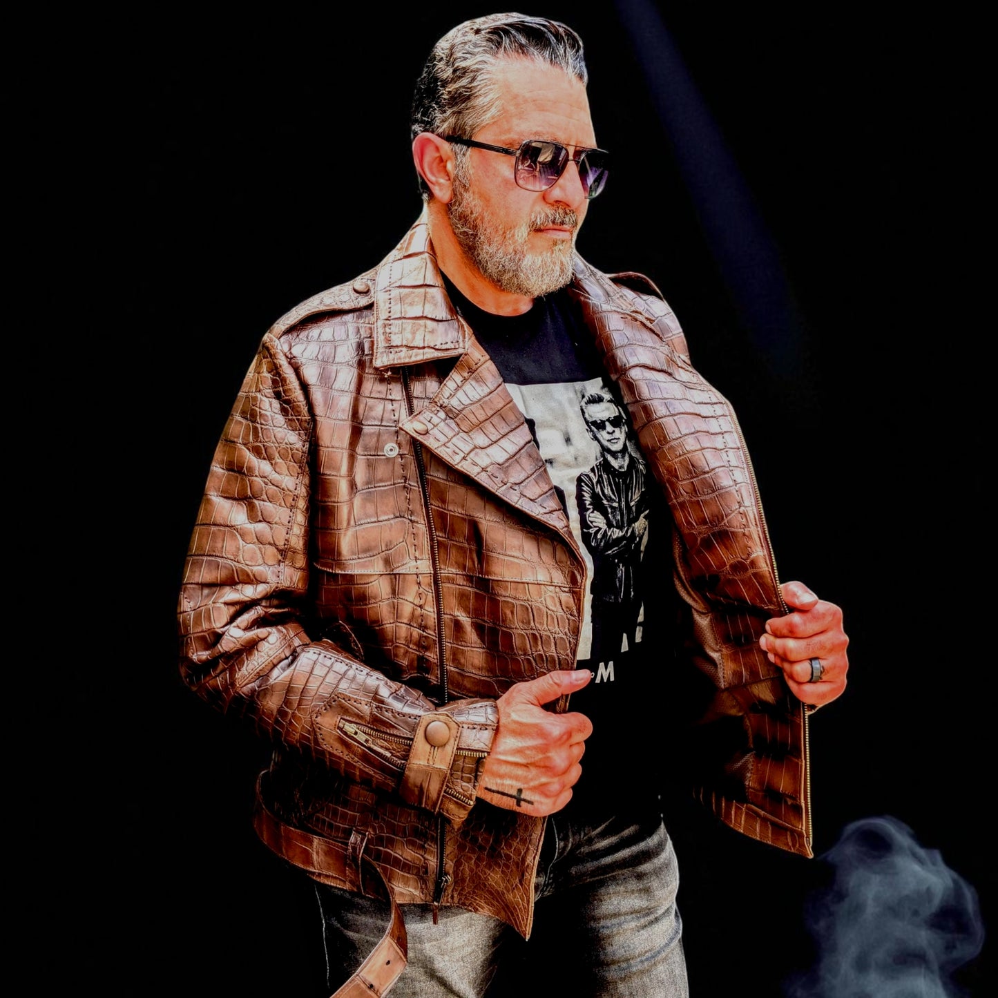 Sobek Collector’s Edition | Handmade Alligator Leather Biker Jacket