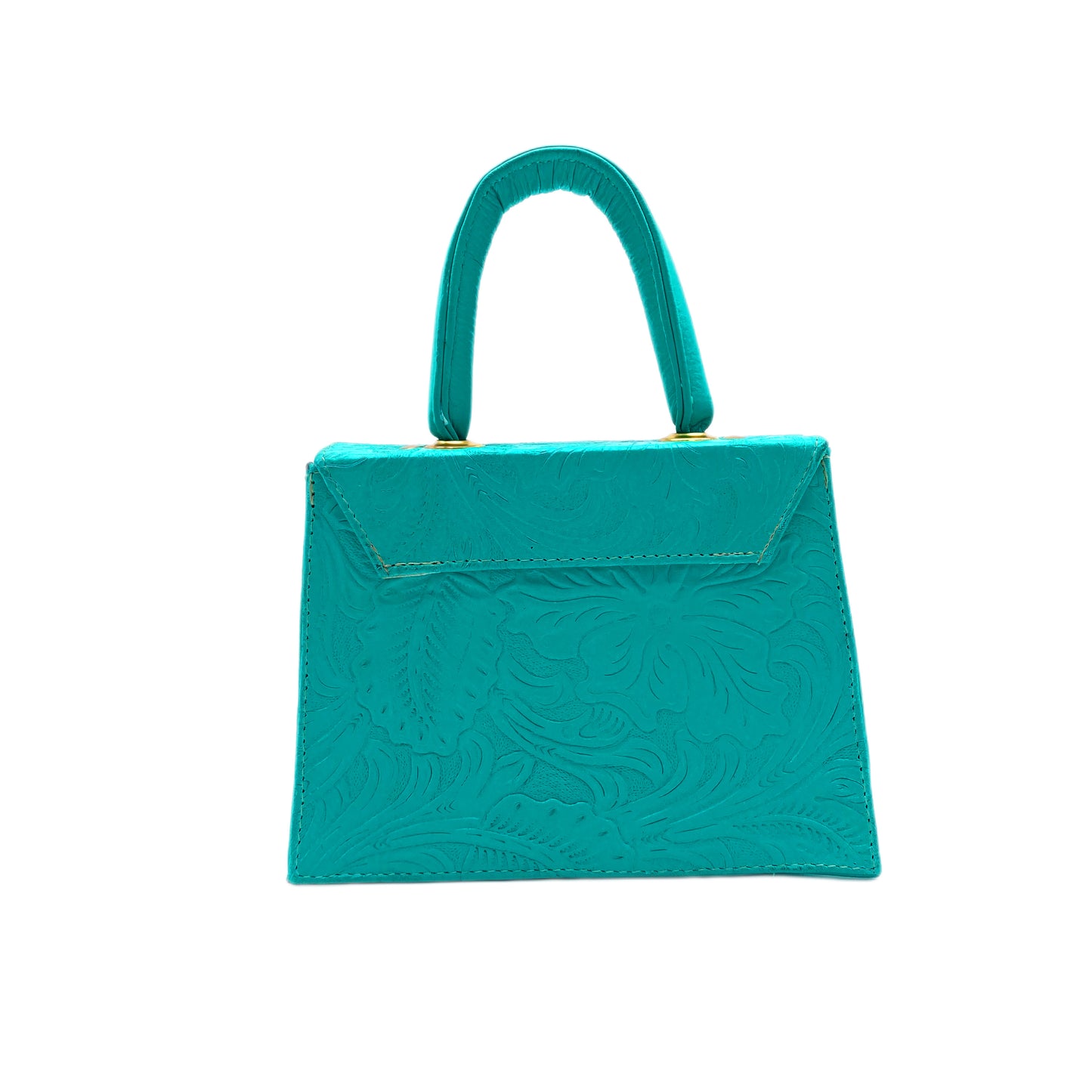 Fiori Celesti Corral Blue Tooled Leather Purse