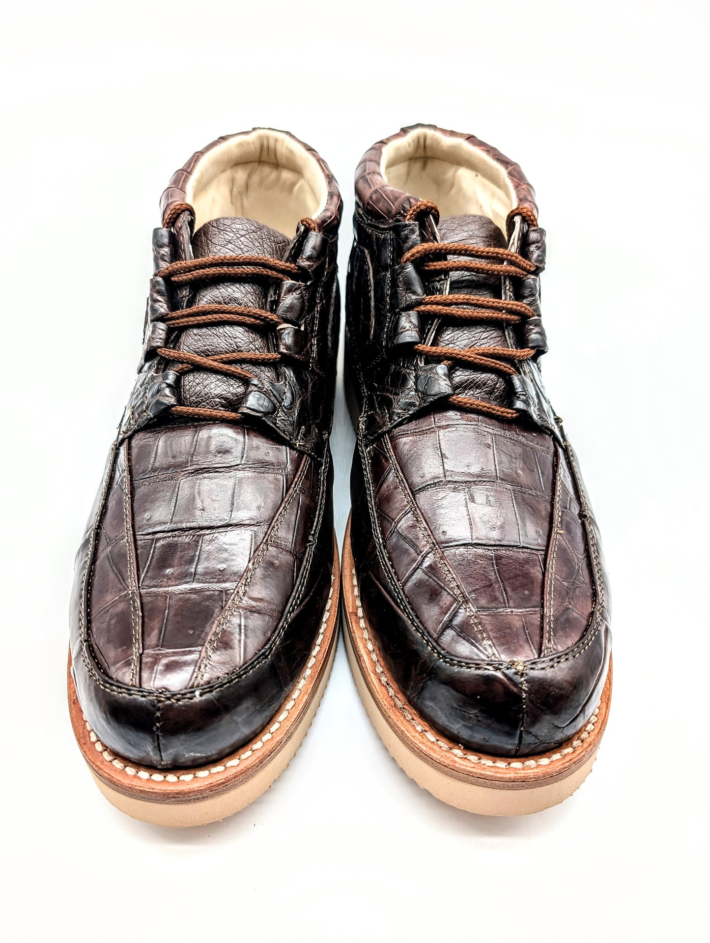 Men's Mahogany Alligator Goodyear Welt Sneaker Boots