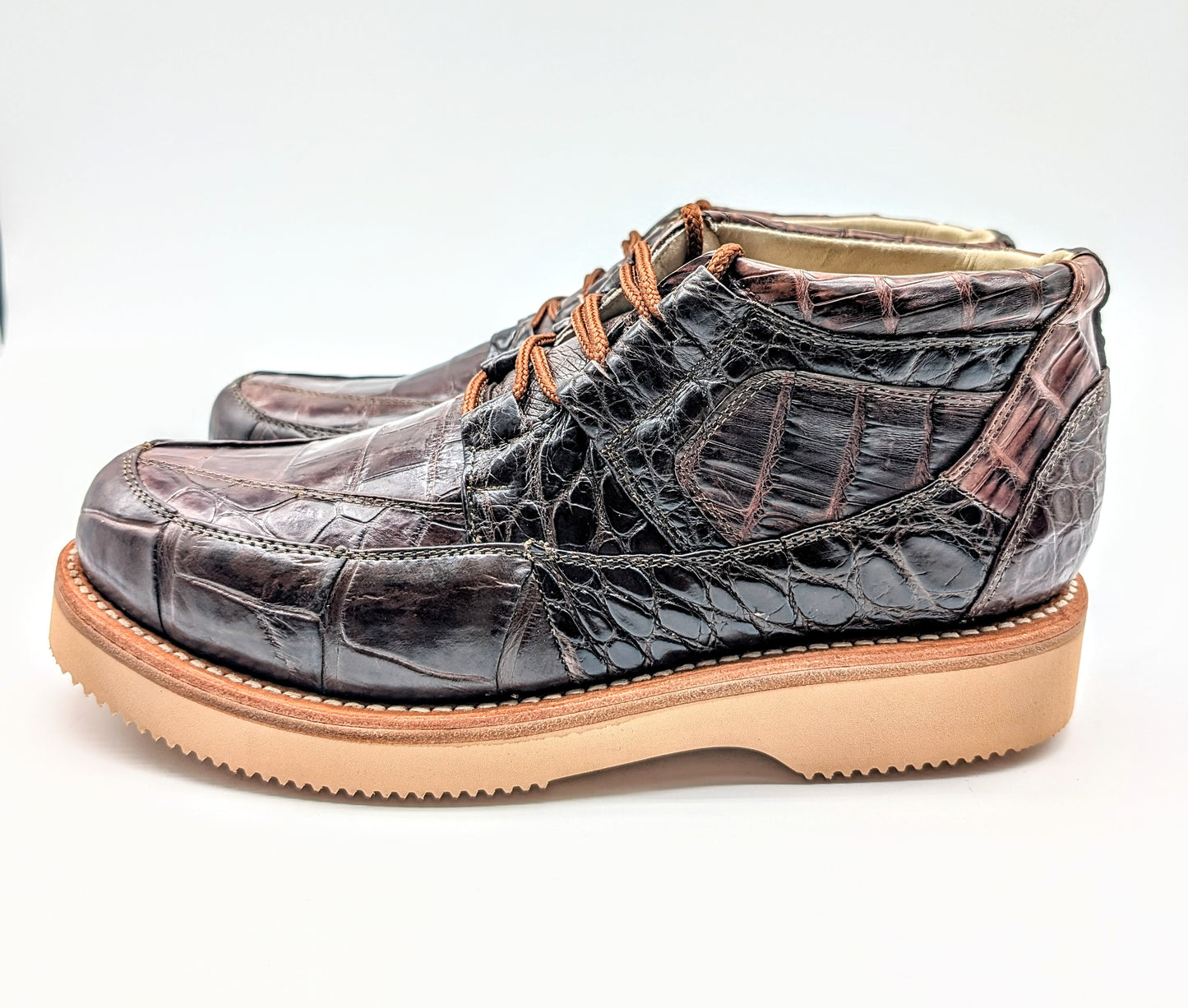 Men's Mahogany Alligator Goodyear Welt Sneaker Boots