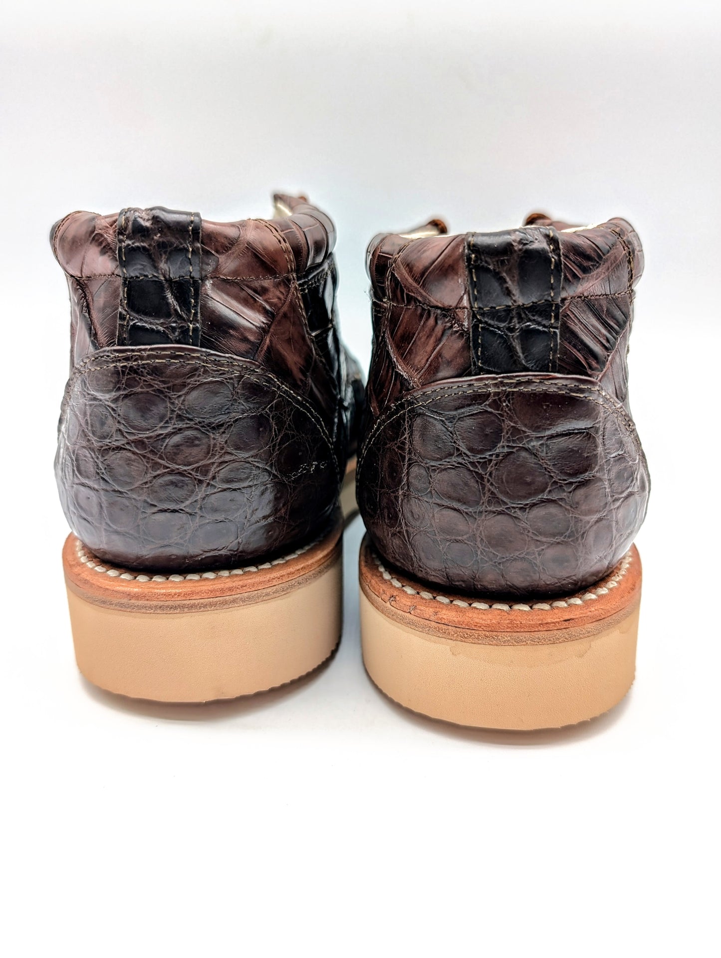 Men's Mahogany Alligator Goodyear Welt Sneaker Boots