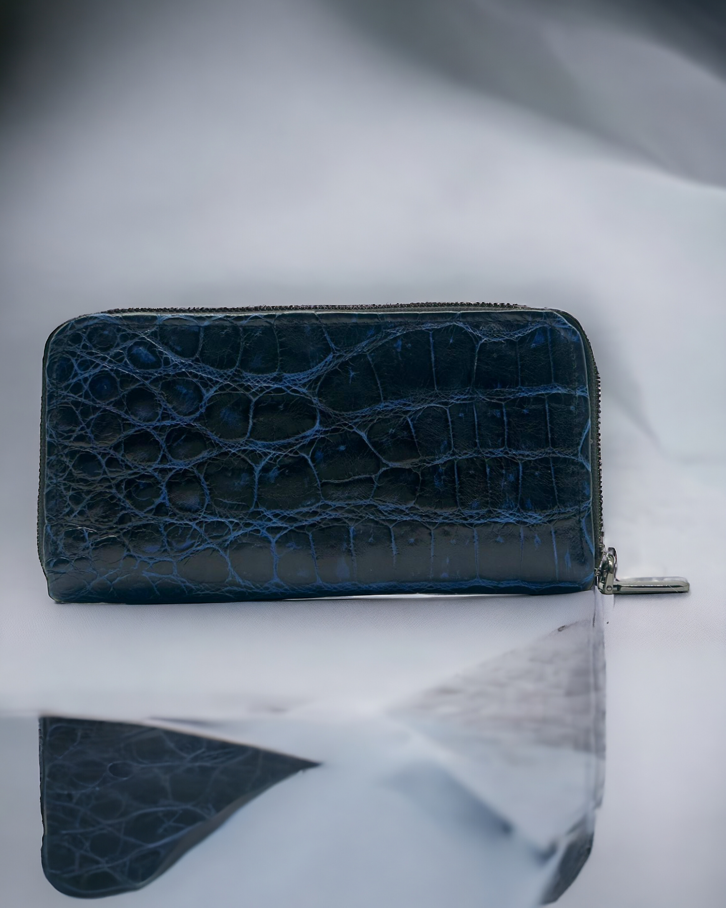 The Blue Lotus Alligator Wallet