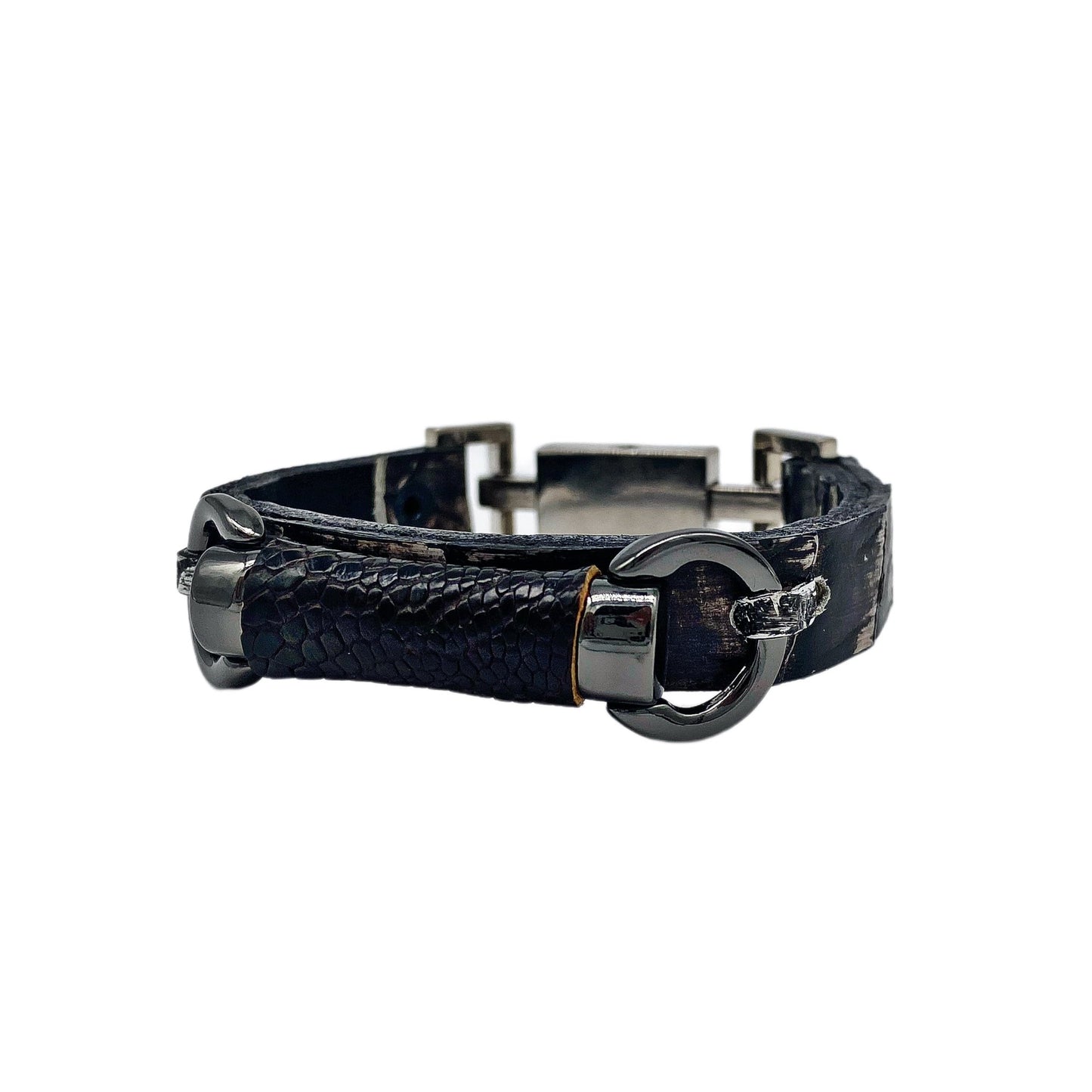 Alligator Argenté Rustic Bracelet - Sobék