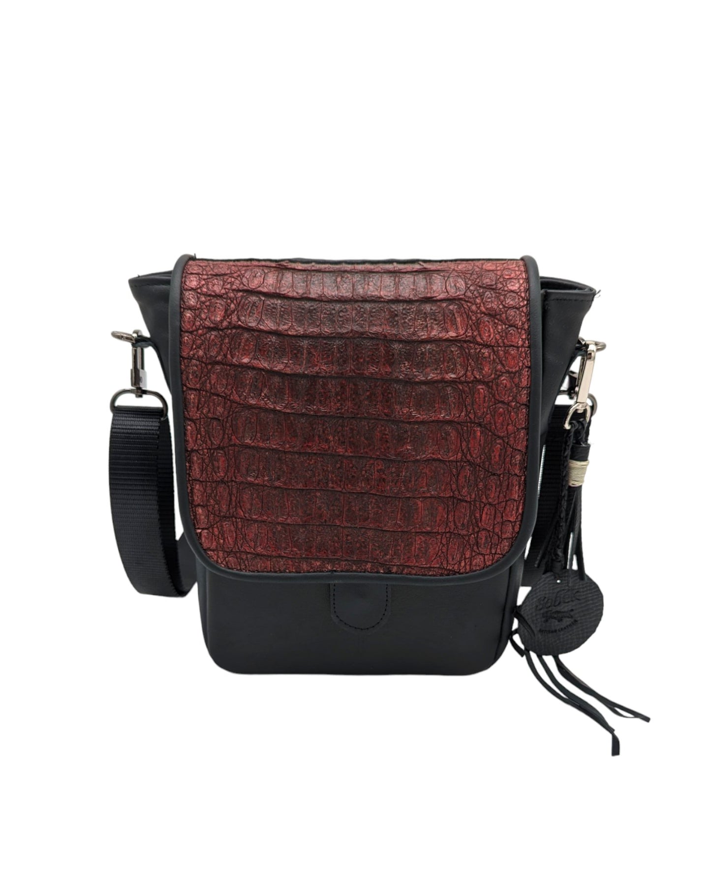 Alligator Hornback Leather Messenger Bag - Sobék