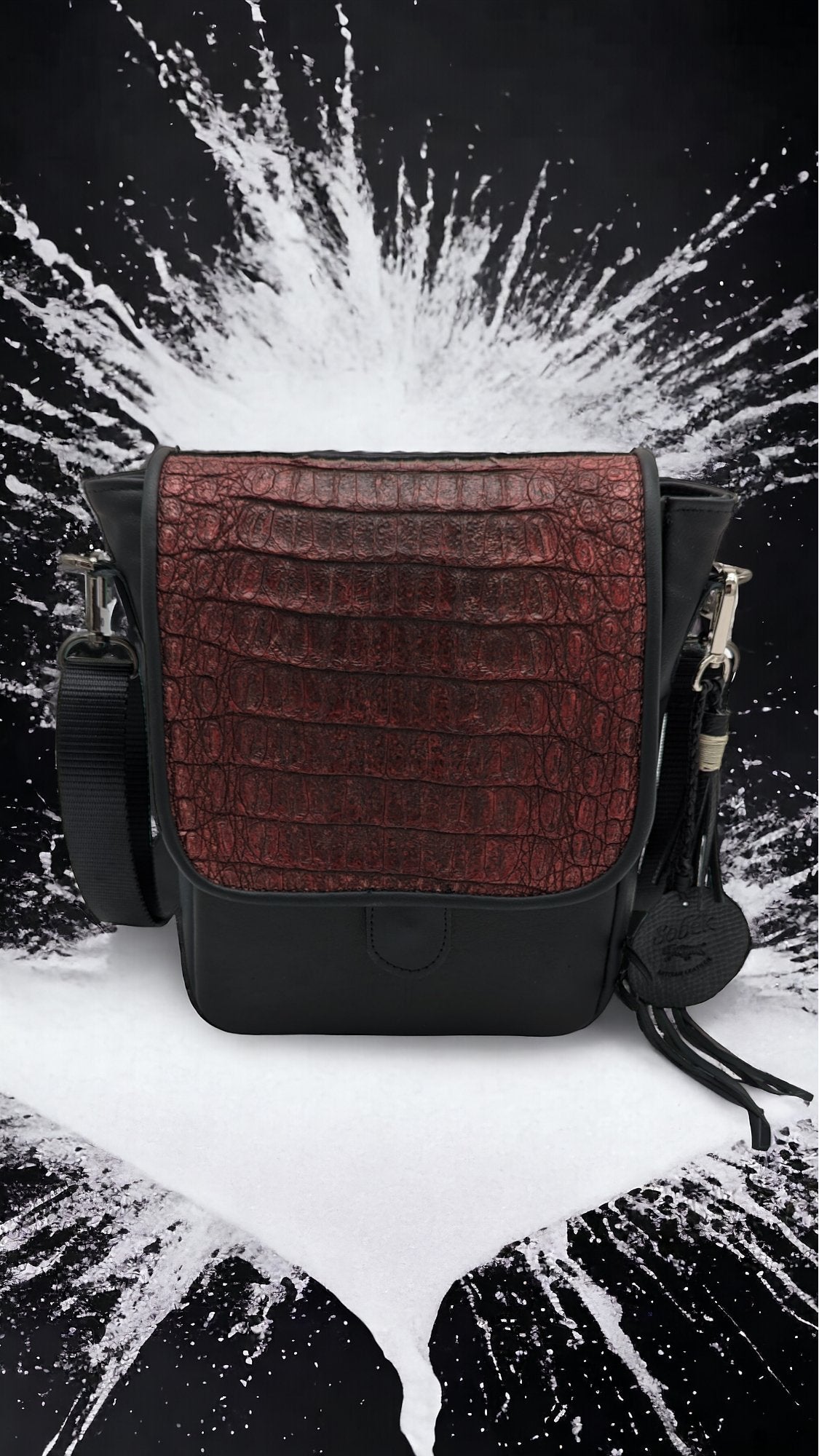 Alligator Hornback Leather Messenger Bag - Sobék