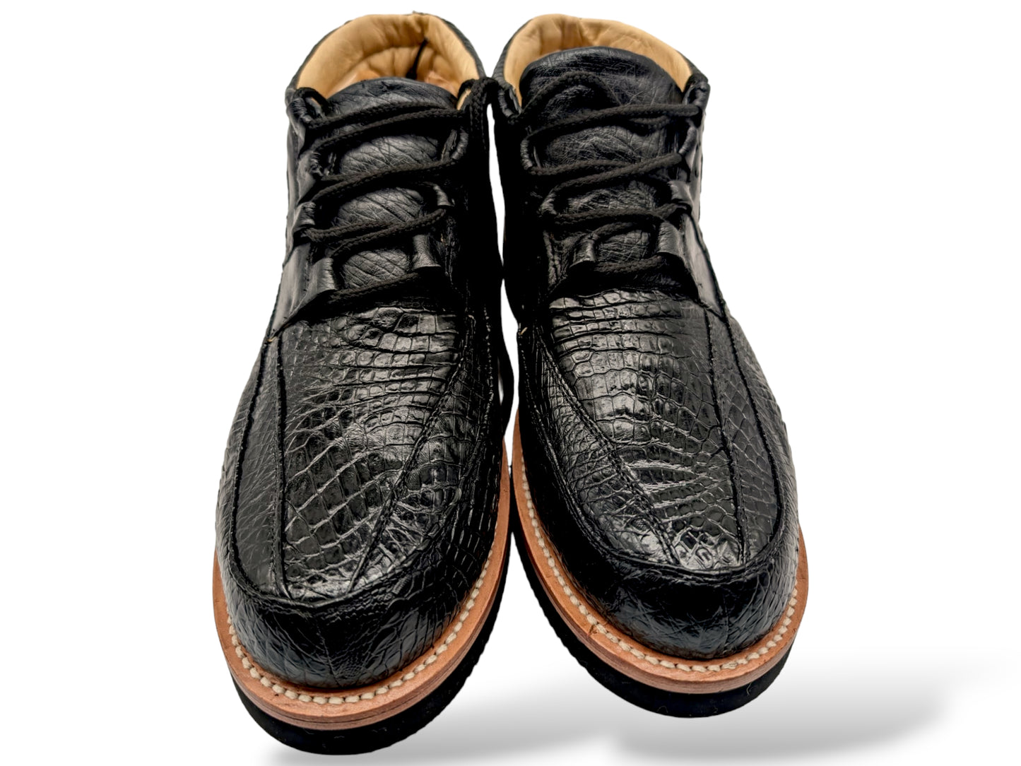 Men's Onyx Alligator Leather Goodyear Welt Sneaker Shoes