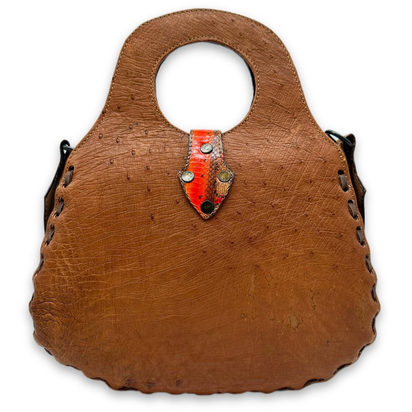 Blossom Tote in Burnt Orange Ostrich - Sobék