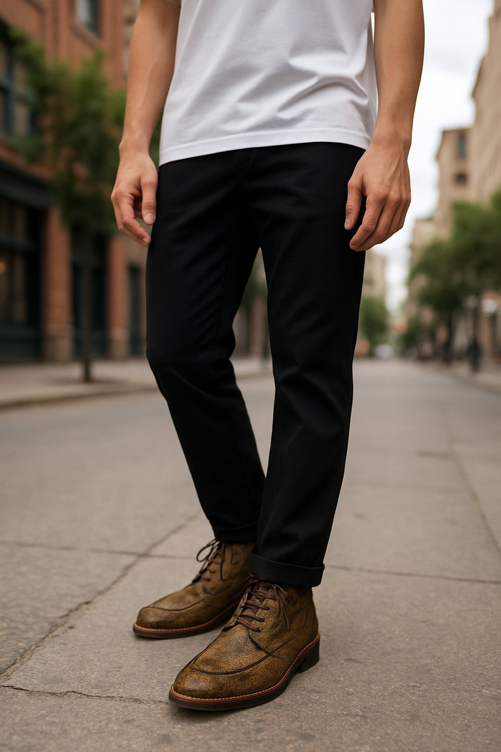 Trekker Giraffe Leather Hide Lace-Up Chukka Boots