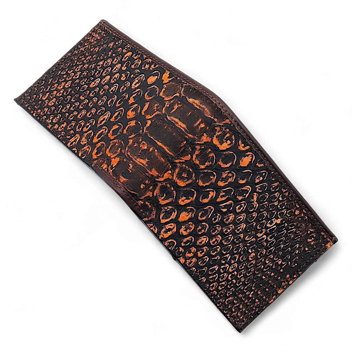 Men's Handmade Snakeskin Billfold Wallet with Window ID Exotic Leather, 6 Card Slots, Dual Bill Compartment, Slim Wallet, Gift for him