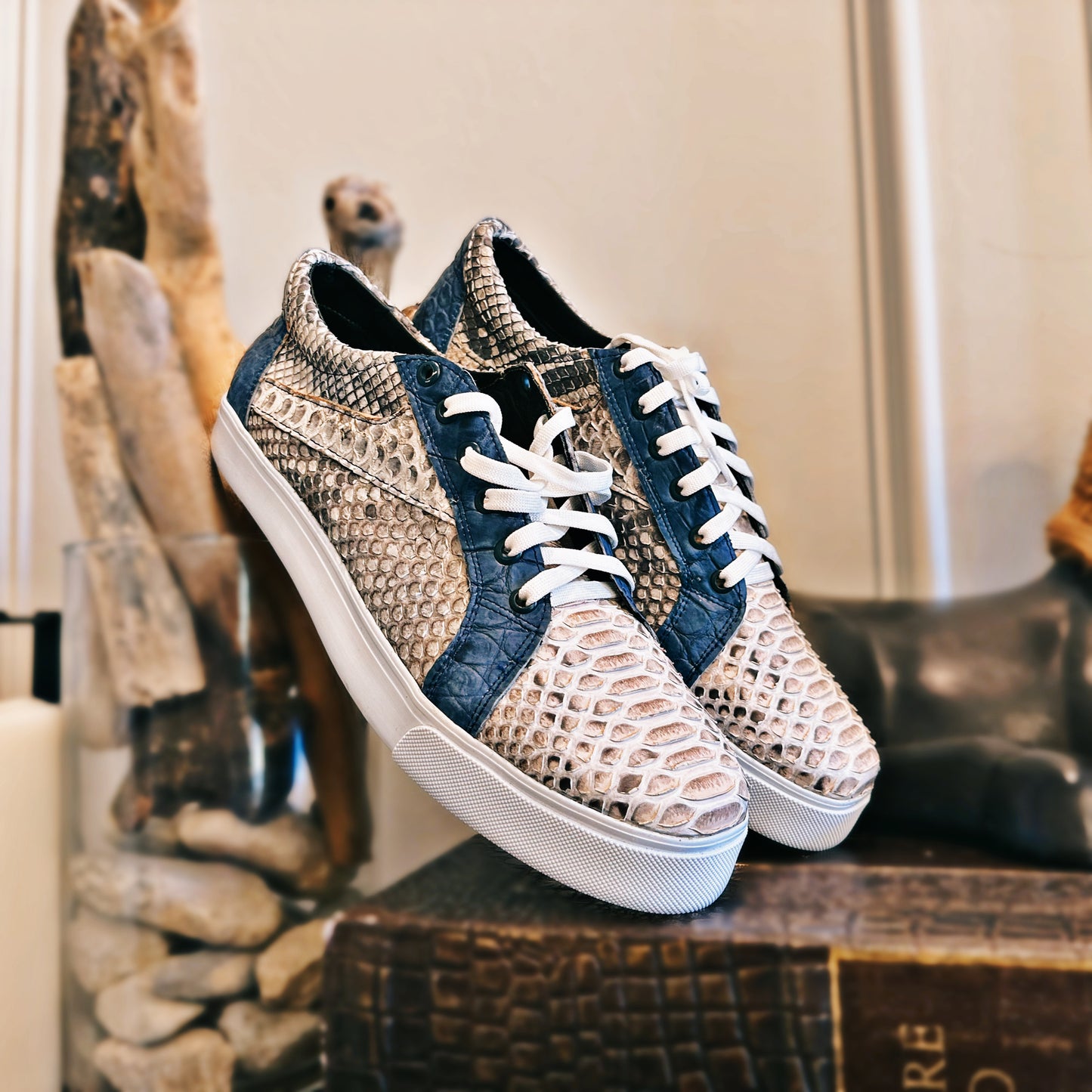 Snowscale Snakeskin Jean Python Sneakers