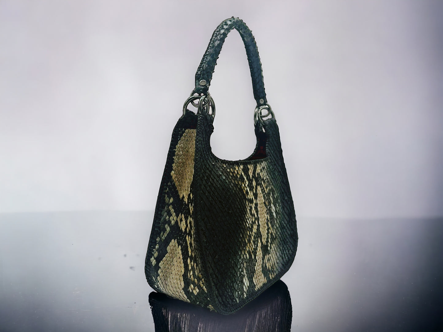 Midnight Ombre Hobo Snakeskin Bag