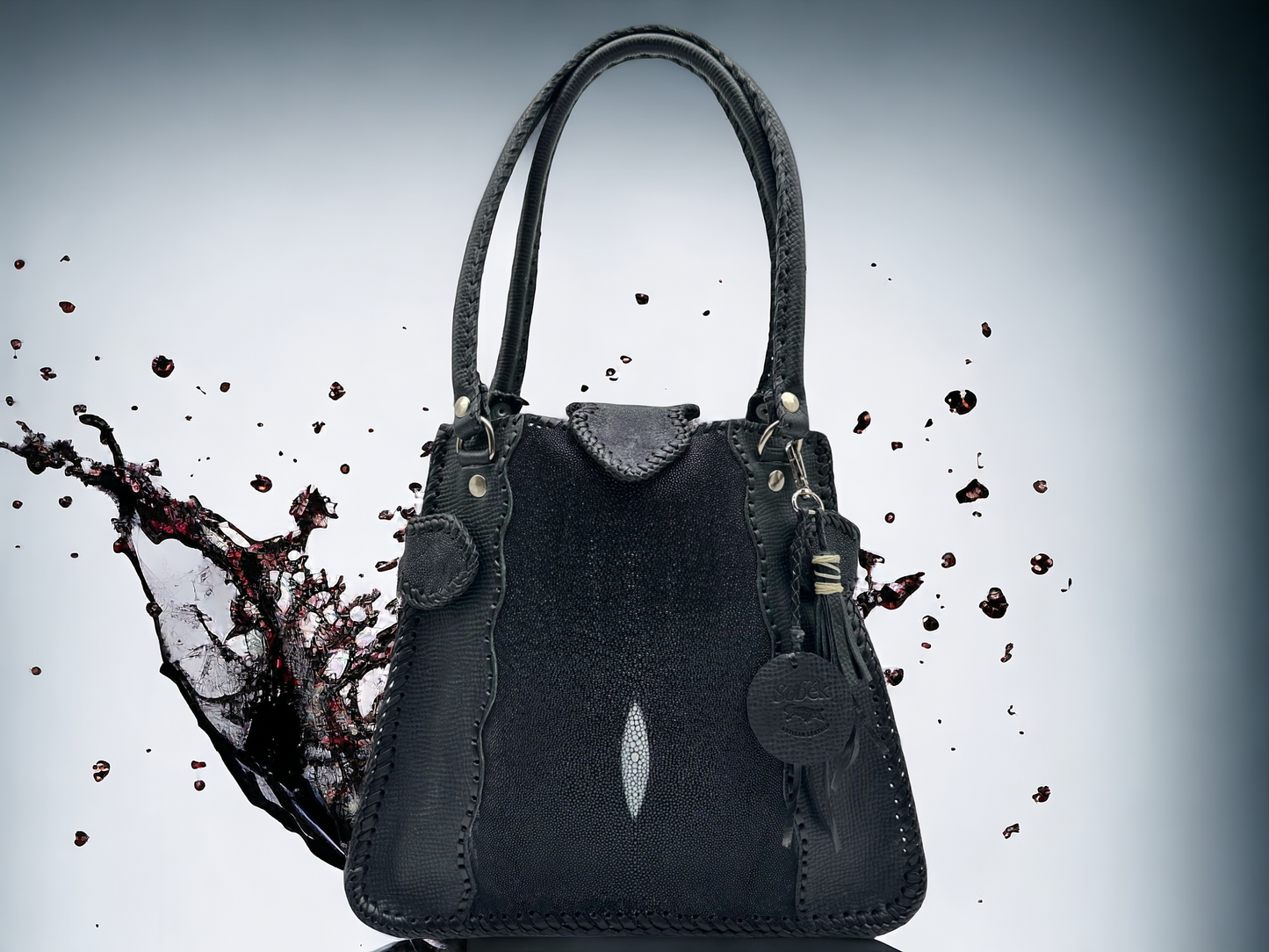 Trifecta Stingray Leather Shoulder Bag