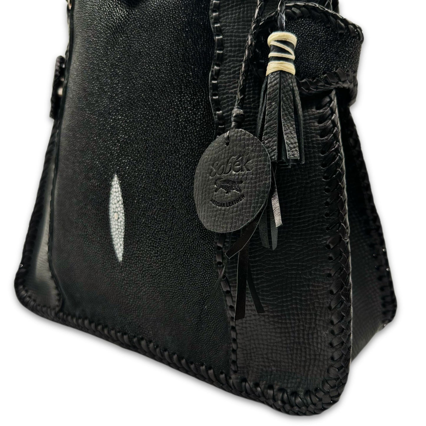 Trifecta Stingray Leather Shoulder Bag