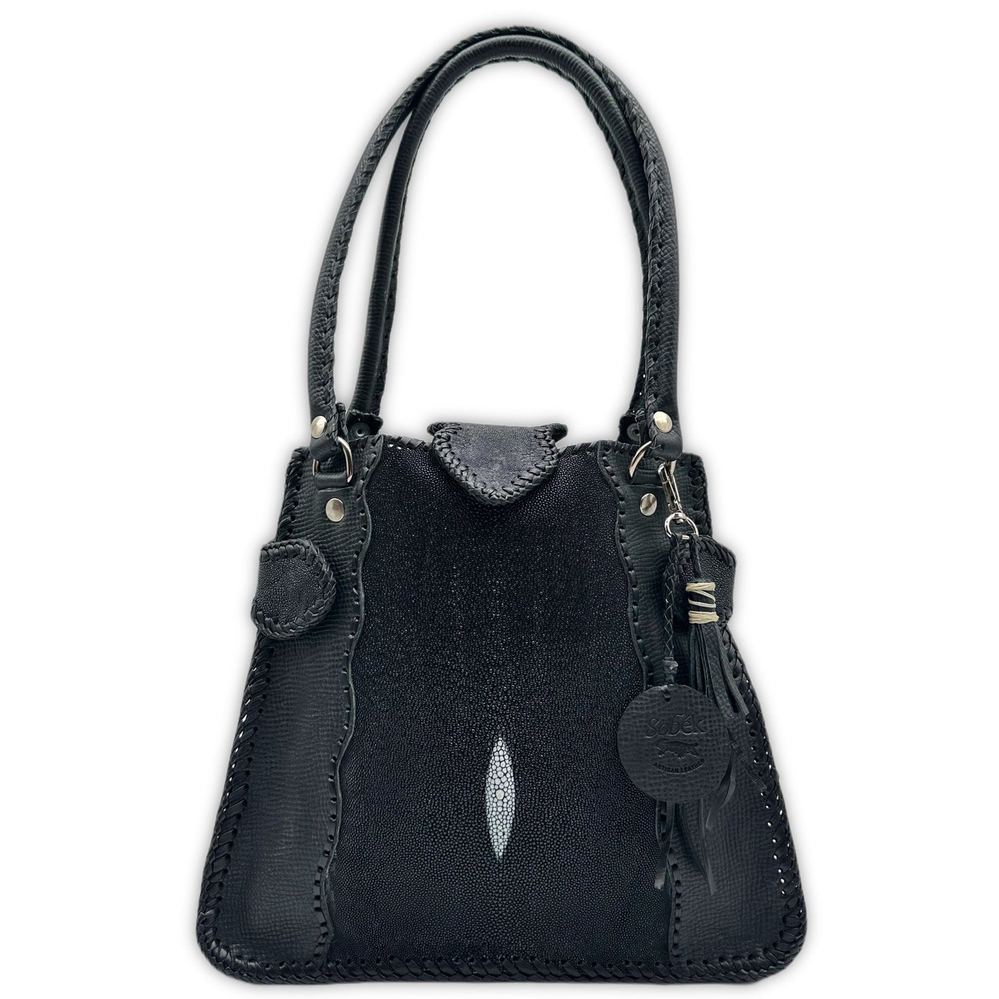 Trifecta Stingray Leather Shoulder Bag