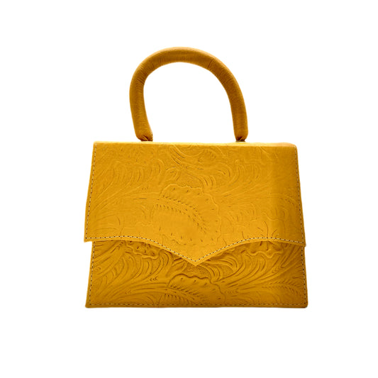 Fleurs Dorées Yellowstone Floral Tooled Leather Purse