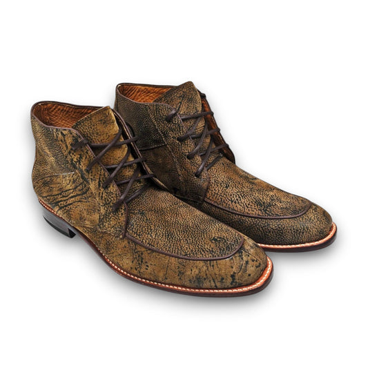 Trekker Giraffe Leather Hide Lace-Up Chukka Boots