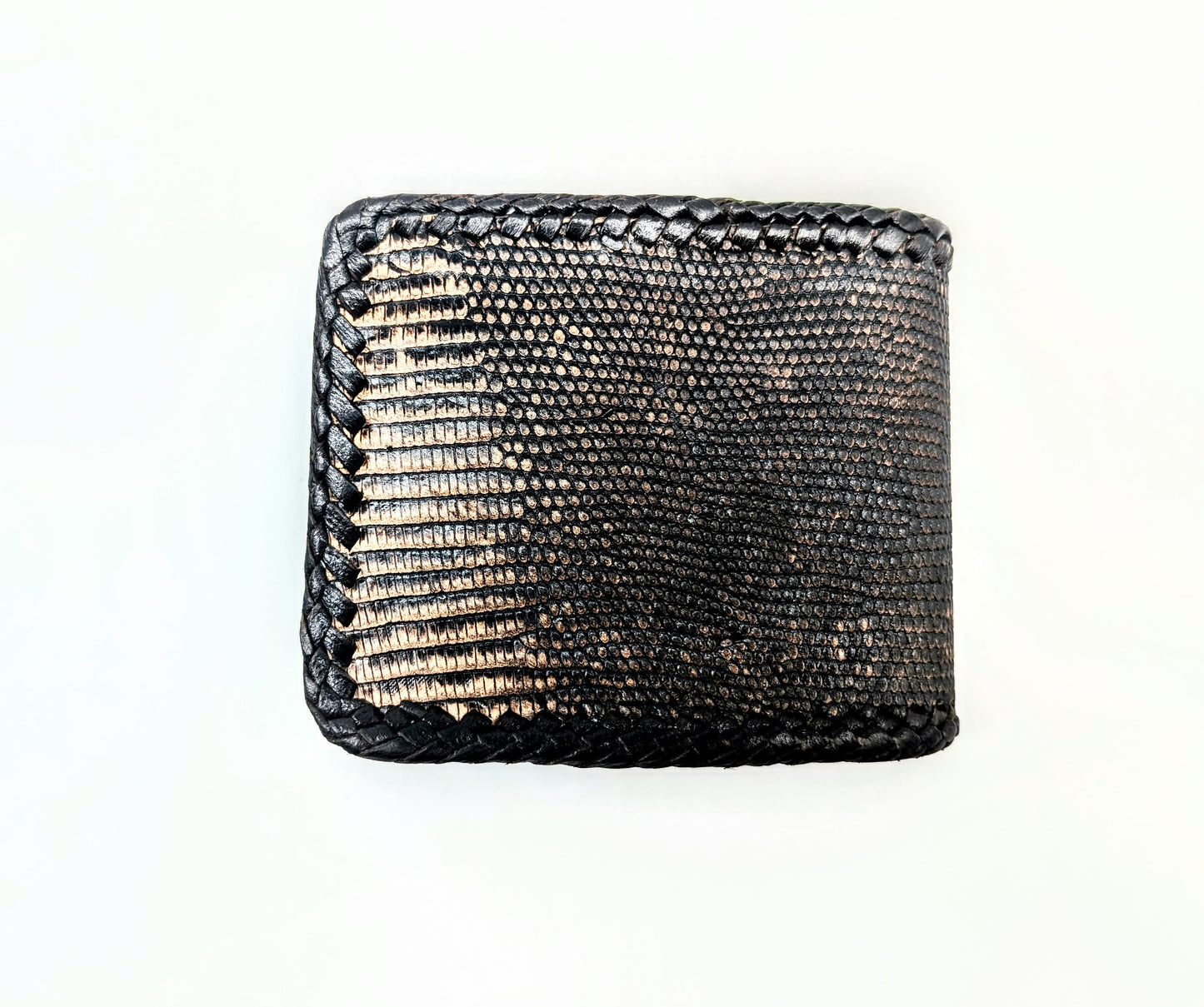 Lizard Leather Whipstitch Bifold Wallet, Bifold, 6 Card  Slot, Cowboy Western Wallet, Men's Wallet, Leather Wallet