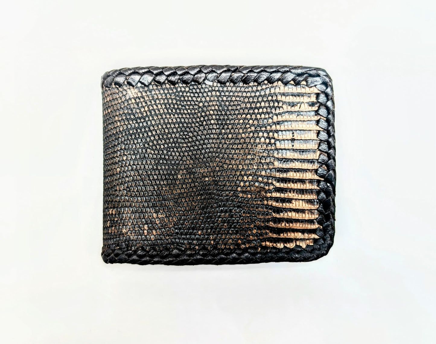 Lizard Leather Whipstitch Bifold Wallet, Bifold, 6 Card  Slot, Cowboy Western Wallet, Men's Wallet, Leather Wallet