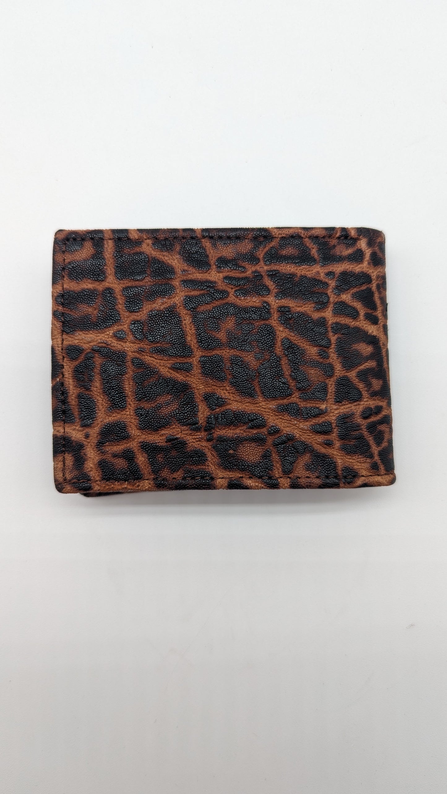 Rustic Brown Elephant Leather Wallet
