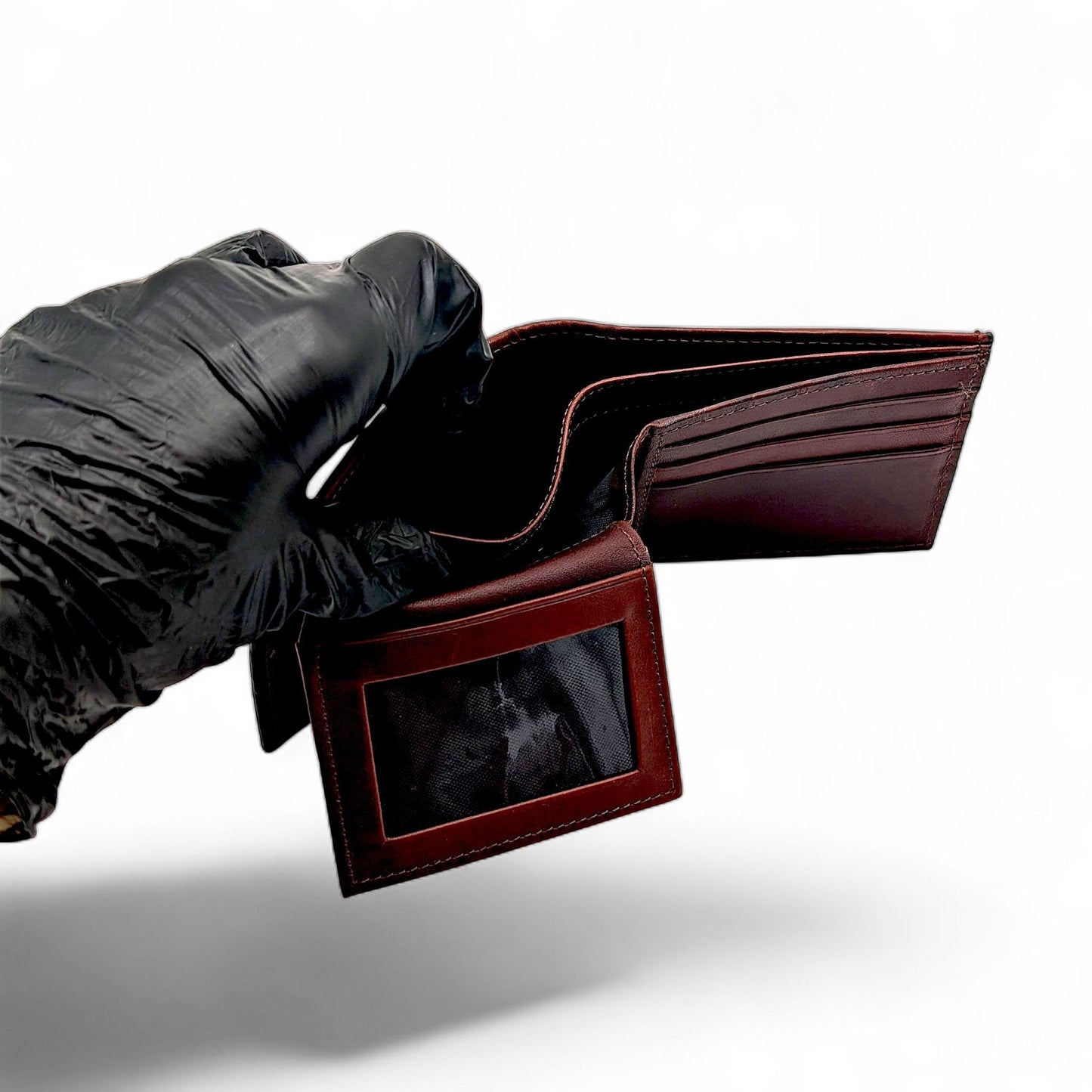 Genuine Ostrich Leather Wallet - Black Ostrich Wallet,  Men's Bifold Wallet
