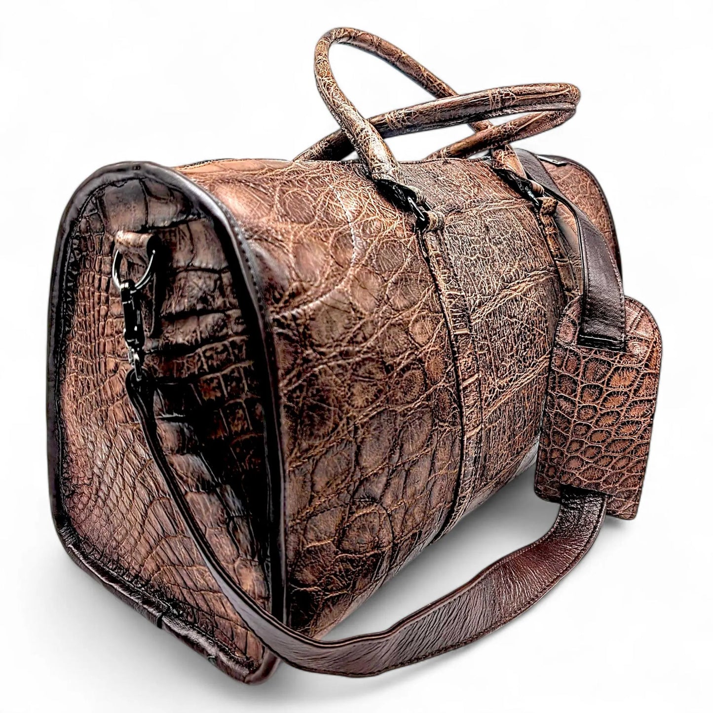 Genuine Full Alligator Leather Duffel Bag – Luxury Travel Weekender