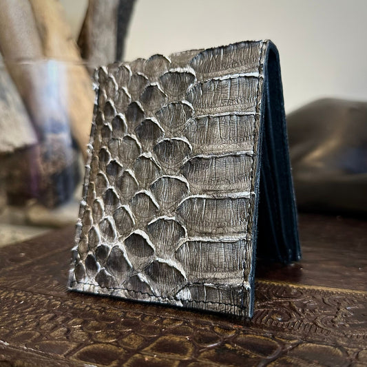 Ash Grey Snakeskin Men's Wallet - Sobék