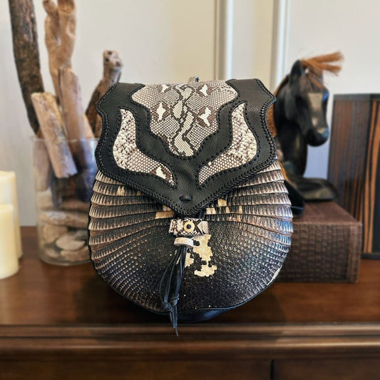 Bohemian Armadillo Snakeskin Backpack - Sobék