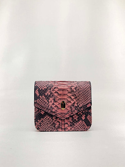 Snakeskin Nano Crossbody Clutch Bag