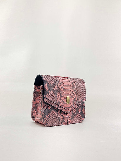 Snakeskin Nano Crossbody Clutch Bag
