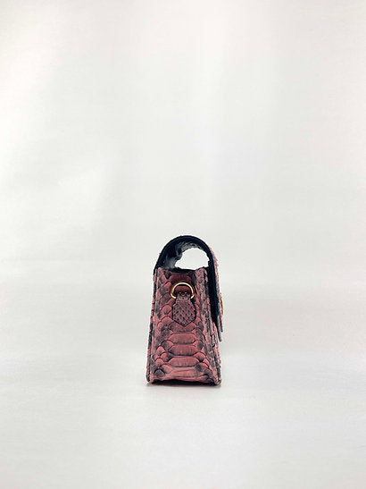 Snakeskin Nano Crossbody Clutch Bag