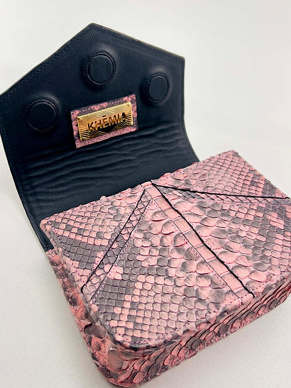 Snakeskin Nano Crossbody Clutch Bag