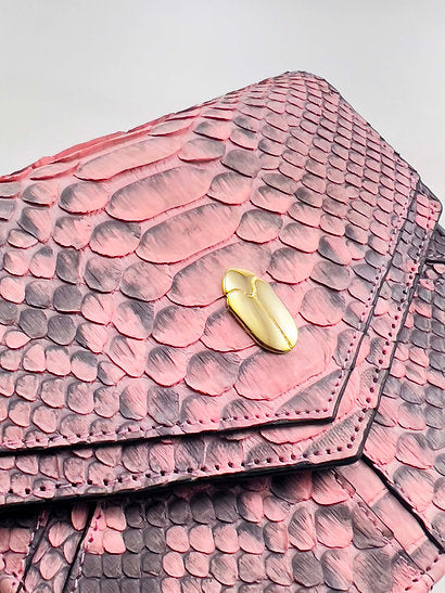 Snakeskin Nano Crossbody Clutch Bag
