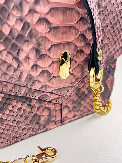 Snakeskin Nano Crossbody Clutch Bag