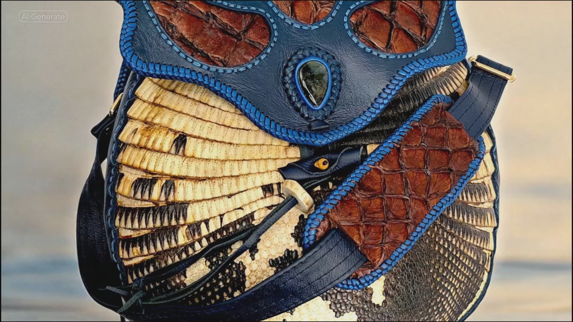 Load video: bohemian armadillo shell bag