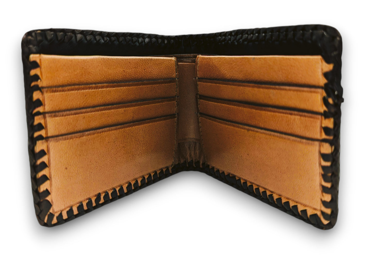 Cowboy Snakeskin Leather Western Wallet, Handmade Western Whipstitch Design, Bifold Wallet, Handmade Western Wallet, Cowboy Wallet